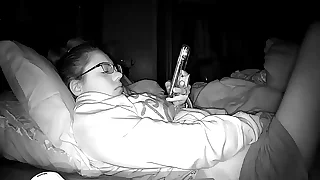 Peephole Camera Young h. Whore Masturbating Vehemently to Porn